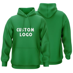 Custom Logo High Quality 400 GSM <b>Thick</b> Heavyweight Polyester/Cotton <b>Fleece</b> Hooded Men's Winter Streetwear Heavy Pullover - Product Image 1