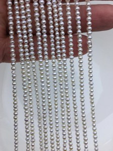 AA Plus Natural <b>White</b> Freshwater Pearl 3-3.5mm Potato Seed Pearl Beads <b>Small</b> Size High Luster Loose Strand Jewelry Making Bulk - Product Image 2