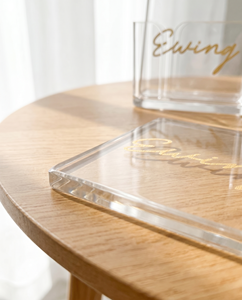 Sous-verre en plastique acrylique transparent personnalisé, écologique, coloré, design original, protection élégante – Prix usine - Product Image 4