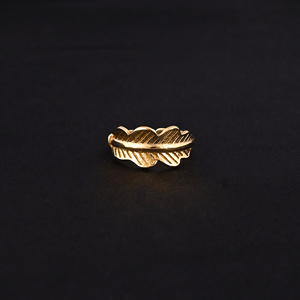 Leaf <b>Feather</b> Band Design fashion Ring For Trendy Events For Women - Product Image 2