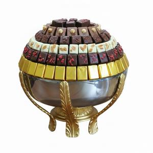 Tazón para Servir Postres de Chocolate, Diseño Moderno, Metal Dorado, Vajilla de Cocina Única, Artículo de Regalo, Proveedor Directo de Fábrica, Venta al Por Mayor - Product Image 4