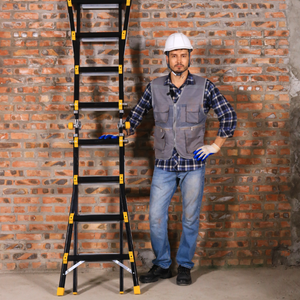 OEM/ODM Wholesale Multi-Purpose Folding Aluminum Scaffolding <b>Ladder</b> Mix <b>Telescopic</b> & Position <b>Ladder</b> for Apartment Use - Product Image 4