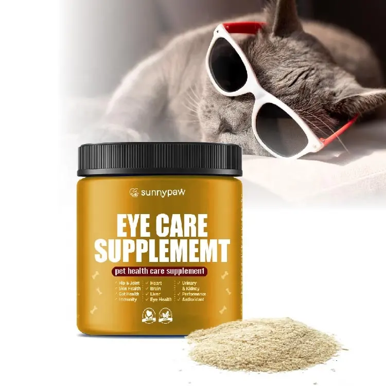 ODM OEM friandises pour chiens supplément probiotique pour chat poudre de soin des yeux anti-déchirure soutien quotidien pour la santé des yeux