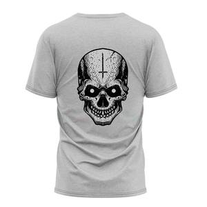 T-shirt décontracté pour homme 100 % coton, col rond, manches courtes, anti-plis, respirant, imprimé lettres, design personnalisé, logo sur mesure, en tissu peigné 200g - Product Image 2