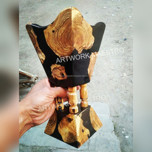 Wooden <b>Tea</b> <b>Light</b> Holder Round Handmade With Twine Bow For Home Decoration - Product Image 2