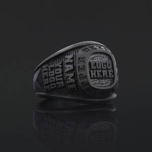 Anillo Personalizado BOJ 007 con Nombre Grabado y Logotipos Personalizados, Hecho a Mano en Plata 925 con Baño de Oro, Diseño Exclusivo, Precio Bajo en Oferta - Product Image 4