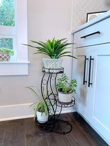 Support de plantes décoratif en métal pour intérieur et extérieur, pot de fleurs, présentoir pour balcon, jardin, décoration de la maison, style moderne, luxe, résistant à la rouille, qualité supérieure. - Product Image 5