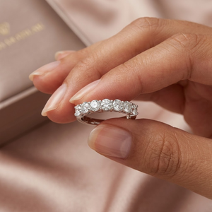 0.40 CTW Real Round 7 Diamond Wedding <b>Ring</b> | 14K White Gold Prong <b>Set</b> Band | Elegant Anniversary <b>Ring</b> Fine Jewelry for <b>Women</b> - Product Image 2
