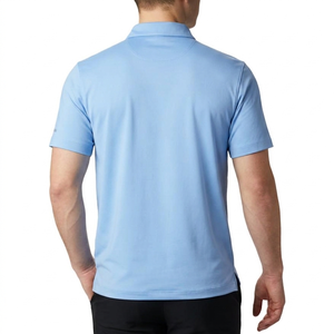 Men Solid Short Sleeve Cotton Shirt OEM Custom Printed Embroidered Logo Breathable Knitted Gothic Streetwear <b>Top</b> - Product Image 3