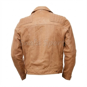 Hot Sale High Quality Casual Fashion Men's Leather <b>Jacket</b> For Biker Custom Slim <b>Jackets</b> For Sale In Low Price - Product Image 2