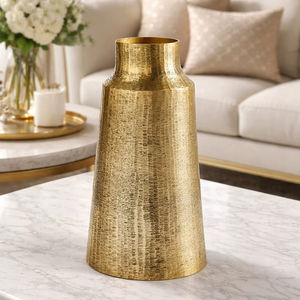 Florero Moderno de Aluminio Estilo Europeo, 13.5cm de Diámetro x 28cm de Altura, Florero de Mesa para Hogar u Oficina - Product Image 1