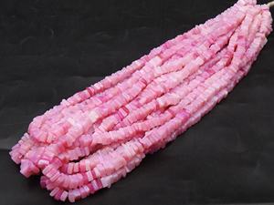 Cuentas de Ópalo Rosa - Multicolor - Pulido Suave - Forma Cuadrada Heishi - Hilo de 16 Pulgadas - 5-6MM Aprox. - Suministros para Mayoristas - Product Image 5