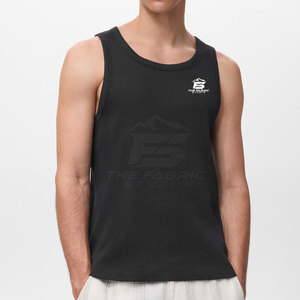 Camiseta sin Mangas para Hombre de Alta Calidad, Tejida, Transpirable, de Color Liso, Corte Holgado, para Entrenamiento Físico, Uso Casual, en Casa o en la Calle - Product Image 2