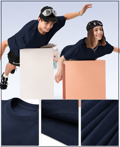 Camiseta de Manga Corta para Hombre, Marca AMY, 100% Algodón, Casual, Sólida, Transpirable, Corte Regular, Personalizable con Logotipo Bordado en la Parte Delantera, Venta al Por Mayor - Product Image 4