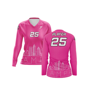 Stripe Design <b>Volleyball</b> Uniform Women Adult Classic Side Stripe Jersey Breathable Custom Team Logo Number OEM Bulk Wholesale - Product Image 1
