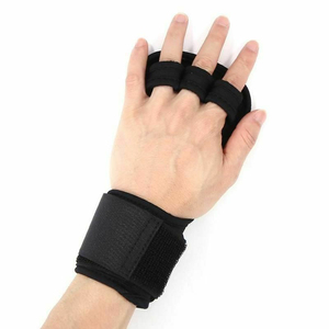Agarraderas de Mano Ajustables Negras para Ejercicios de Dedos con Correa para Muñeca y Tres Lazos para los Dedos, para Entrenamiento de Fuerza - Product Image 3
