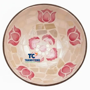 <b>Cheap</b> Mother of Pearl COCONUT BOWL Vietnam Supplier Low MOQ Shell Inlay Bowl Souvenir <b>Gift</b> Wholesale Factory Price Offer - Product Image 1