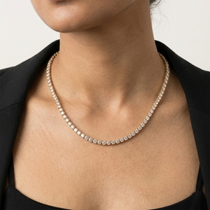 Collar de tenis de cristal de lujo, delicado y minimalista, con diamantes de imitación de corte brillante, cadena para clavícula, accesorios de moda para salidas nocturnas. - Product Image 3