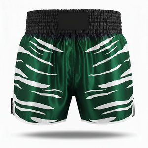 Wholesale Custom Satin <b>Athletic</b> Shorts Breathable Elastic Waist Gym Fitness Sports Running Shorts Black Tiger Stripe Clothing - Product Image 4
