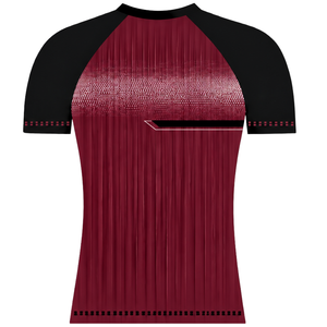Burgundy Black Raglan Sports <b>Jersey</b> <b>Short</b> Sleeve Crew Neck Athletic Training Team Uniform Breathable Performance Shirt - Product Image 2