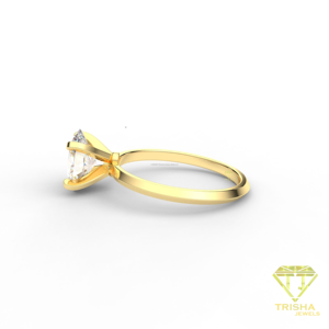 Luxury Oval Cut Moissanite Engagement <b>Ring</b> Gold Plated <b>Solitaire</b> <b>Ring</b> For Women Wedding Jewelry - Product Image 6