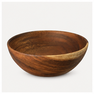 Eco-Friendly Acacia Wood Salad <b>Bowl</b> <b>Large</b> Natural Grain Serving <b>Bowl</b> for Fruits and Snacks Wooden Kitchenware for Home - Product Image 2