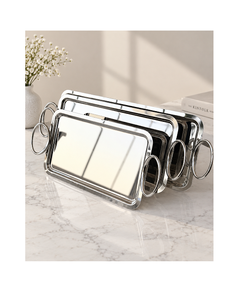 Customized Size And Shape <b>Chocolates</b> Sweets Serving Tray <b>Fancy</b> Design Stainless Steel Dry Fruits Serving Tray In India - Product Image 2