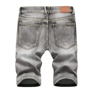 Trendy <b>Men</b> Distressed <b>Jeans</b> Shorts Stretch Cotton Ripped Casual Fit Short For Daily Wear Summer And Outdoor Activities - Product Image 2