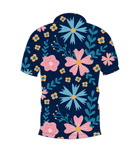 Polo pour homme à imprimé floral marine, manches courtes, col boutonné, décontracté, respirant et léger pour l'été - Product Image 5