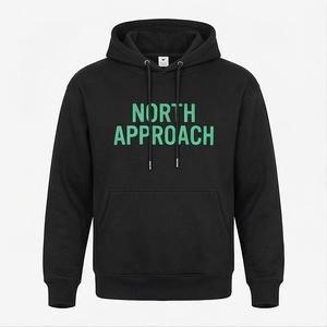 Sweat à capuche North Approach pour homme, noir, en coton molletonné, décontracté, avec poche avant, coupe classique, pour l'automne - Product Image 1