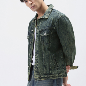 OEM Mens Denim Jean <b>Jacket</b> Casual Outwear Fall <b>Jacket</b> Denim Button up Coat Oversize Denim <b>Jacket</b> for Men acidwash fashion casual - Product Image 3