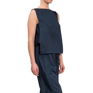 Conjunto de Pijama para Mujer, Primavera-Otoño, Top Blanco sin Mangas con Tirantes, Pantalones de Algodón, Ropa de Casa Holgada, Moda Informal, Venta al Por Mayor OEM - Product Image 6