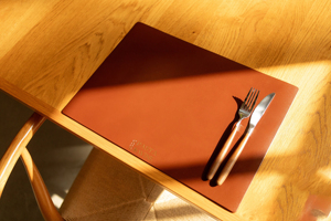 Packaged Real Leather Place <b>Mat</b> Set Special Purpose Bags & Cases Genuine Leather Table Decor <b>Mat</b> Wholesale LPM-0176 - Product Image 2