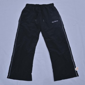 Pantalones Deportivos Casuales Negros de Felpa con Franja Lateral y Cordón Ajustable, Cintura Moderna, Corte Regular, Largos, Unisex, Rectos, de Secado Rápido para Verano - Product Image 1