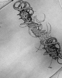 T-shirt personnalisé imprimé en tissu gaufré, impression DTG, motif crâne, effet vieilli, manches longues, coupe lourde pour le streetwear - Product Image 6