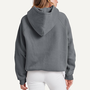 Sudadera con Capucha Unisex Extra Grande, Color Sólido, Felpa de Algodón, Manga Raglán, Diseño con Bolsillo, Sudadera Informal para Otoño - Product Image 2