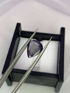 Piedra preciosa de iolita azul, corte ovalado, piedra natural azul violeta, cristal facetado suelto para joyería al por mayor - Product Image 3