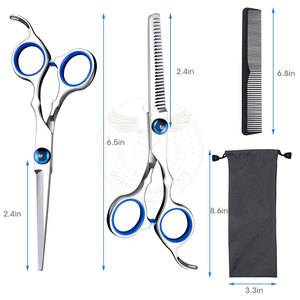 High Quality Stainless Steel <b>Barber</b> Scissors <b>Set</b> Professional Hair Cutting Thinning Salon Shears Kit Lightweight for Grooming - Product Image 2
