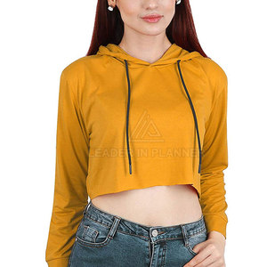 เสื้อฮู้ดครอปแขนยาวผ้าฝ้าย 100% ระบายอากาศได้ดี สวมใส่สบายในฤดูหนาว ดีไซน์สั่งทำได้ - Product Image 5