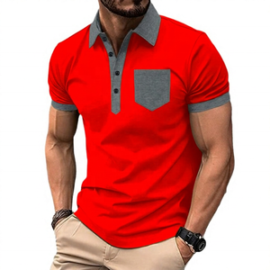 Camisa de Manga Corta para Hombre, Diseño de Parches, Tejido Transpirable Informal, Marca ROLEIN - Product Image 3
