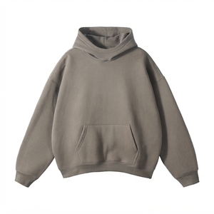 Sweat à capuche personnalisé épais 400g, coupe oversize, uni, en molleton de coton, hiver, homme femme unisexe, épaules tombantes, pull, logo personnalisé - Product Image 5