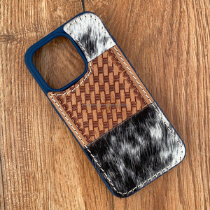เคสโทรศัพท์หนังแท้ลายหนังวัวสไตล์ตะวันตกเคสมือถือหนังแท้แบบออกแบบได้เองสำหรับ iPhone 15 - Product Image 4