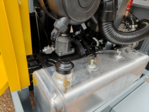 Blurbly nhỏ di động 190cfm 8bar DIESEL điện máy nén khí xách tay hai bánh xe phun cát vít loại động cơ thực sự đánh giá - Product Image 6