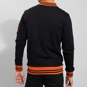 Glowing Neon Industry Men'<b>s</b> Fashion Varsity <b>Jacket</b> Soft Comfortable College Style Stand Collar Front Logo Eco-Friendly - Product Image 3