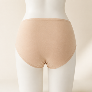 Slip Bikini Donna in Cotone Coreano Tinta Unita a Vita Media, Traspirante, Asciugatura Rapida, Eco-Friendly, Vestibilità Comoda, Senza Cuciture - Product Image 6