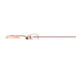 Pendentif lettre C plaqué or rose avec sertissage en moissanite, charme minimaliste, unisexe, à porter au quotidien - Product Image 2