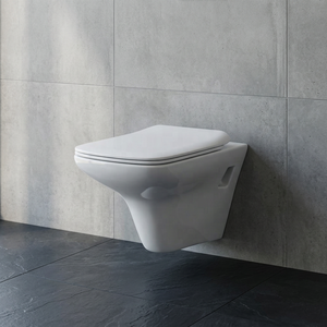 Sanitee Rimless Wall Hung <b>Ceramic</b> Toilet Water Closet Modern Wall Mounted WC <b>Pan</b> For Bathroom Sanitary Ware Products - Product Image 3