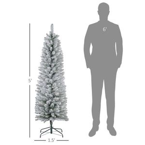 Albero di Natale Realistico da Tavolo 1,5m, Lussuoso Pino Artificiale Innevato in PVC per Decorazioni Domestiche e Festive - Product Image 1