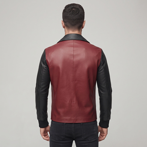 <b>Men</b> Genuine Leather Racing Motorcycle <b>Jacket</b> <b>Men's</b> Premium Leather Moto <b>Jacket</b> <b>Men</b> Genuine Leather <b>Jacket</b> Street Fashion - Product Image 2
