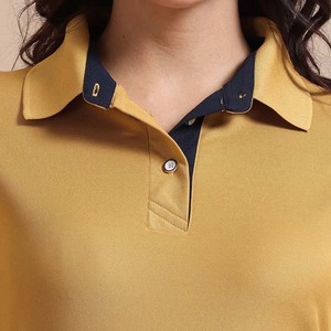 Polo de Mujer, Color Sólido, Manga Corta, Transpirable, de Algodón Tejido, Estilo Casual, con Botones, Verano 2026 - Product Image 2